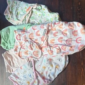SwaddleMe Original Swaddle Blanket Lot | Rainbows & Prints | Size S/M (7-14 lbs)